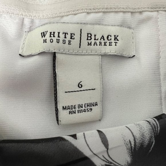 White House Black Market Strapless Cocktail Dress Tulip Floral Print size 6 - Picture 8 of 9